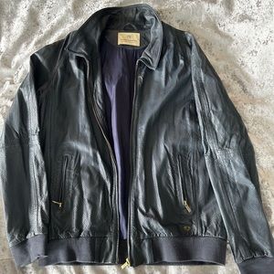 Scotch & Soda Leather Mens Jacket size XL
